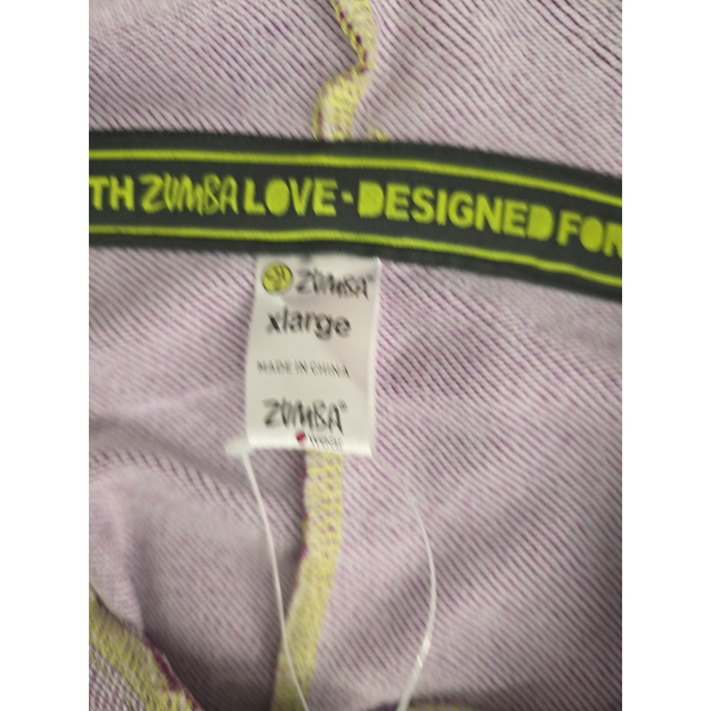 Zumba Disco Sweatshirt  Hoodie Kangaroo Pockets Size XL - Picture 4 of 6